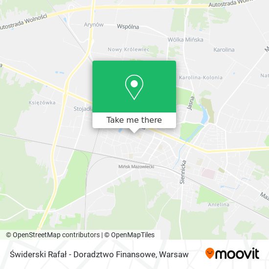 Świderski Rafał - Doradztwo Finansowe map