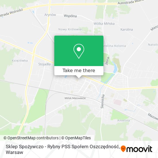 Sklep Spożywczo - Rybny PSS Społem Oszczędność map