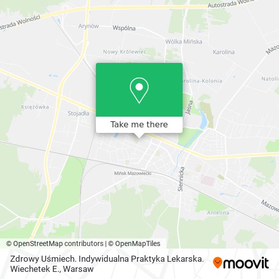 Zdrowy Uśmiech. Indywidualna Praktyka Lekarska. Wiechetek E. map