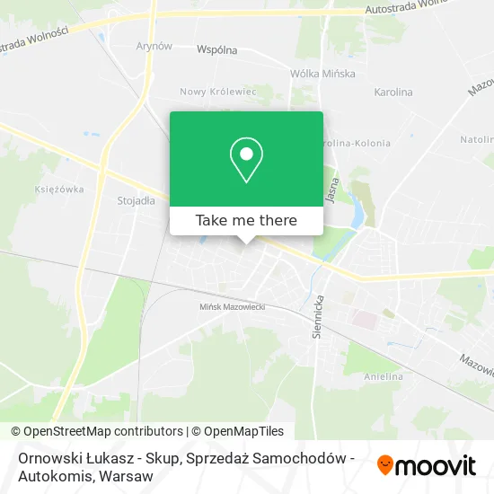 Карта Ornowski Łukasz - Skup, Sprzedaż Samochodów - Autokomis