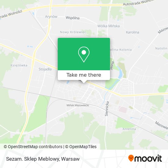 Sezam. Sklep Meblowy map