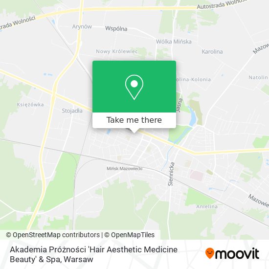 Карта Akademia Próżności 'Hair Aesthetic Medicine Beauty' & Spa