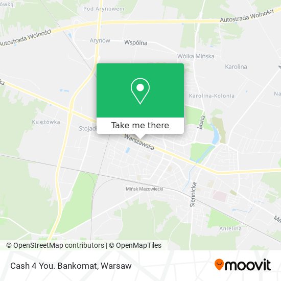 Cash 4 You. Bankomat map