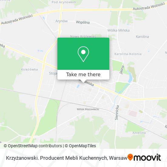 Krzyżanowski. Producent Mebli Kuchennych map