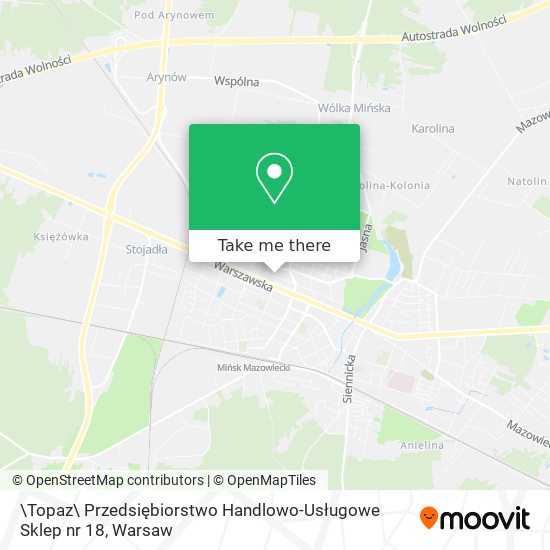 \Topaz\ Przedsiębiorstwo Handlowo-Usługowe Sklep nr 18 map