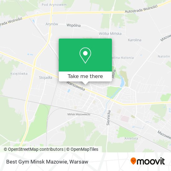 Best Gym Minsk Mazowie map