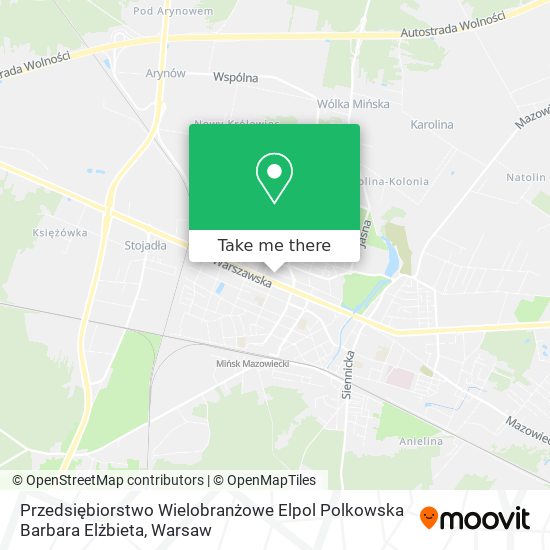 Przedsiębiorstwo Wielobranżowe Elpol Polkowska Barbara Elżbieta map