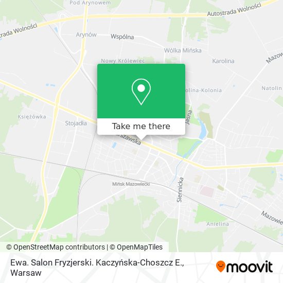 Ewa. Salon Fryzjerski. Kaczyńska-Choszcz E. map