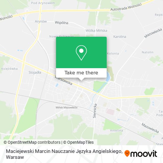 Maciejewski Marcin Nauczanie Języka Angielskiego map