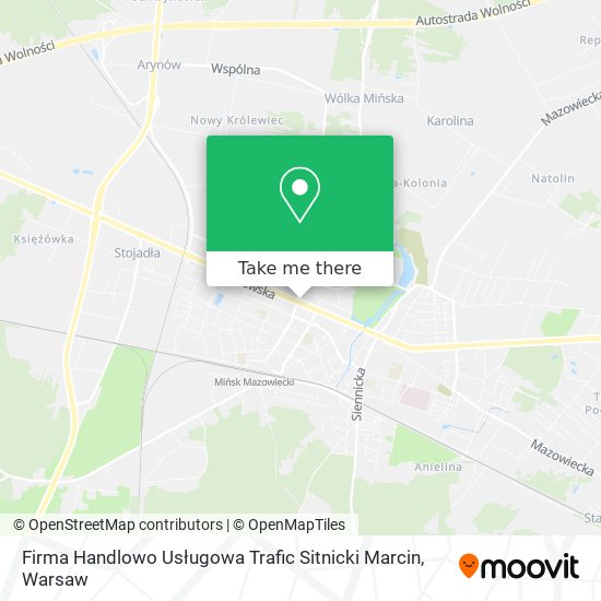 Firma Handlowo Usługowa Trafic Sitnicki Marcin map