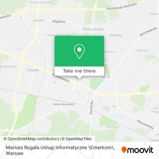 Mariusz Rogala Usługi Informatyczne \Emerkom\ map