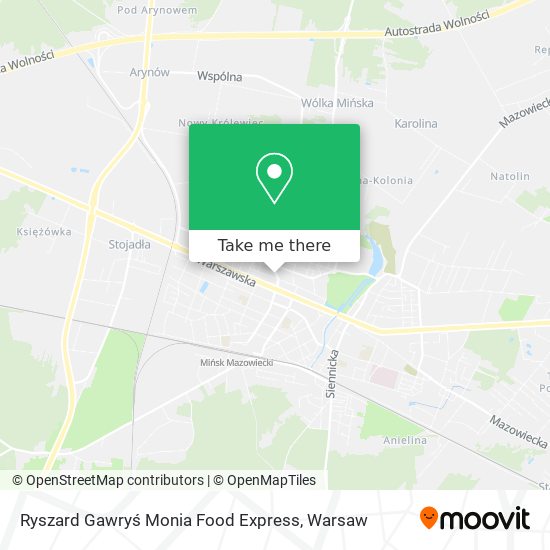 Ryszard Gawryś Monia Food Express map