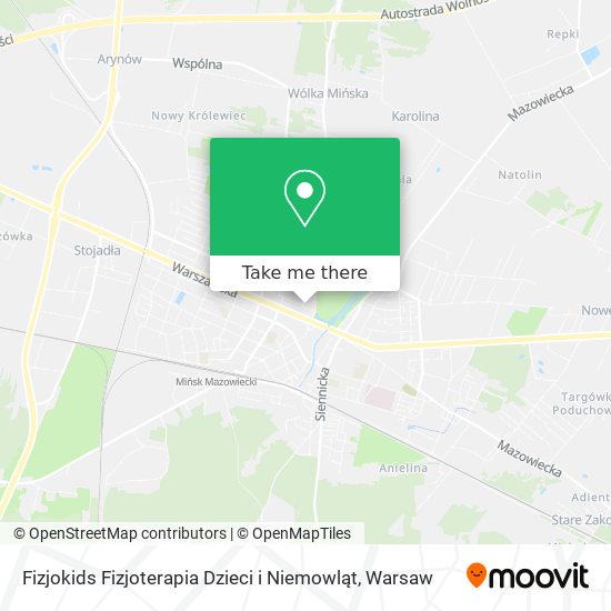 Fizjokids Fizjoterapia Dzieci i Niemowląt map