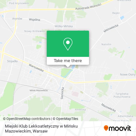 Miejski Klub Lekkoatletyczny w Mińsku Mazowieckim map