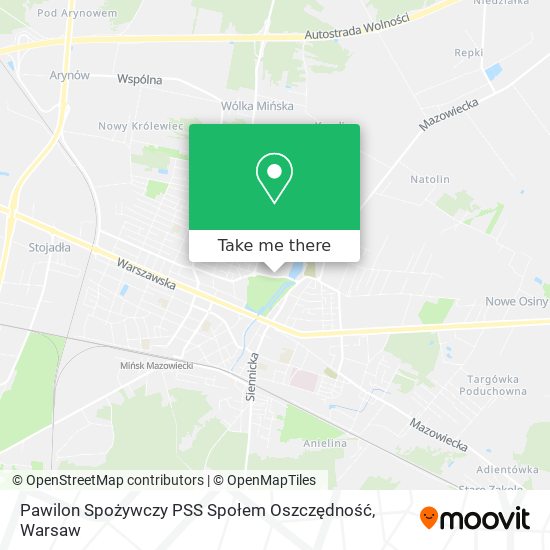 Pawilon Spożywczy PSS Społem Oszczędność map