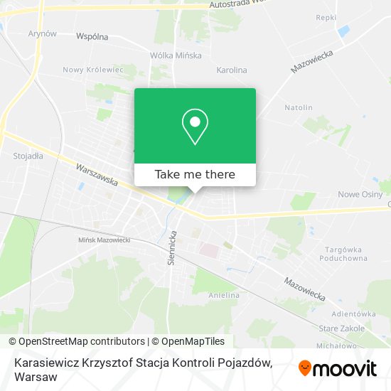 Karasiewicz Krzysztof Stacja Kontroli Pojazdów map