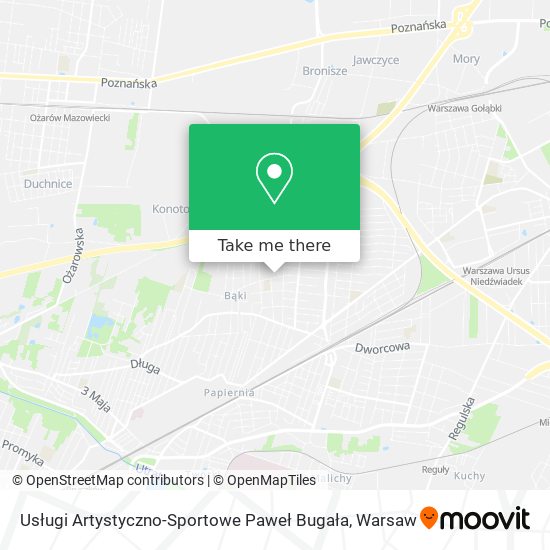 Usługi Artystyczno-Sportowe Paweł Bugała map