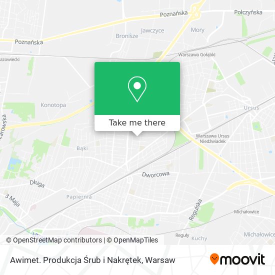 Awimet. Produkcja Śrub i Nakrętek map