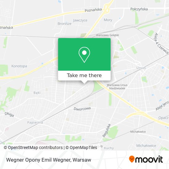 Wegner Opony Emil Wegner map