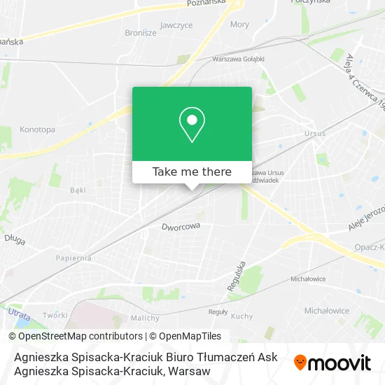 Карта Agnieszka Spisacka-Kraciuk Biuro Tłumaczeń Ask Agnieszka Spisacka-Kraciuk