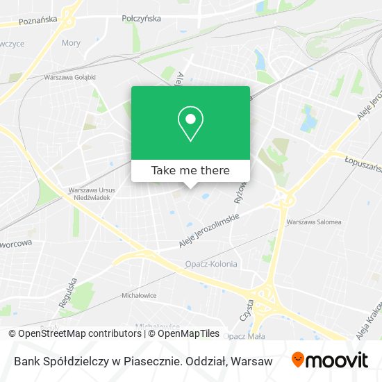 Bank Spółdzielczy w Piasecznie. Oddział map