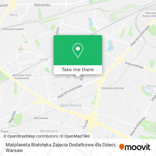 Matplaneta Białołęka Zajęcia Dodatkowe dla Dzieci map