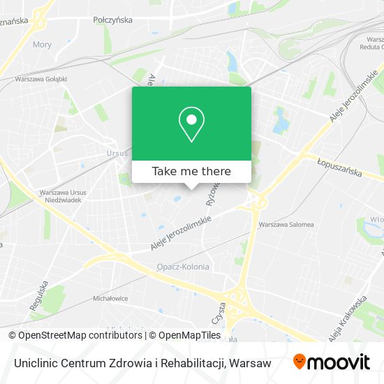 Карта Uniclinic Centrum Zdrowia i Rehabilitacji