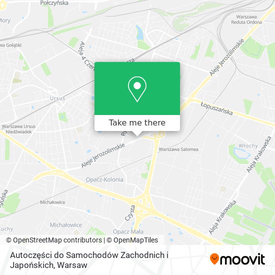 Autoczęści do Samochodów Zachodnich i Japońskich map