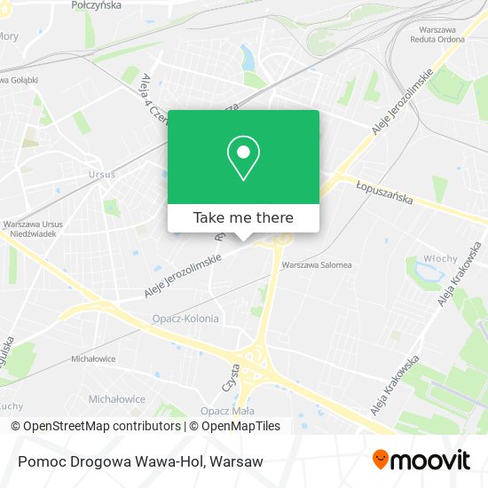 Pomoc Drogowa Wawa-Hol map