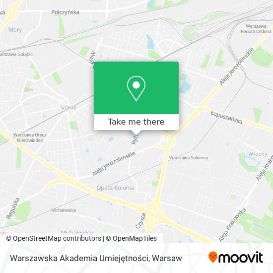 Warszawska Akademia Umiejętności map