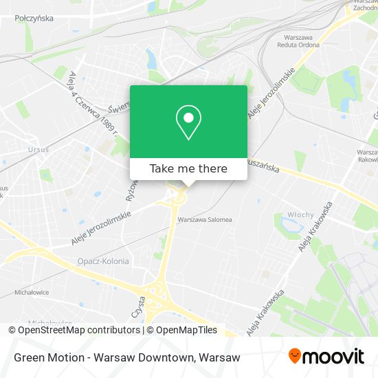 Green Motion - Warsaw Downtown map