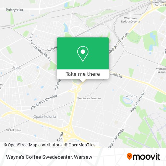 Wayne's Coffee Swedecenter map