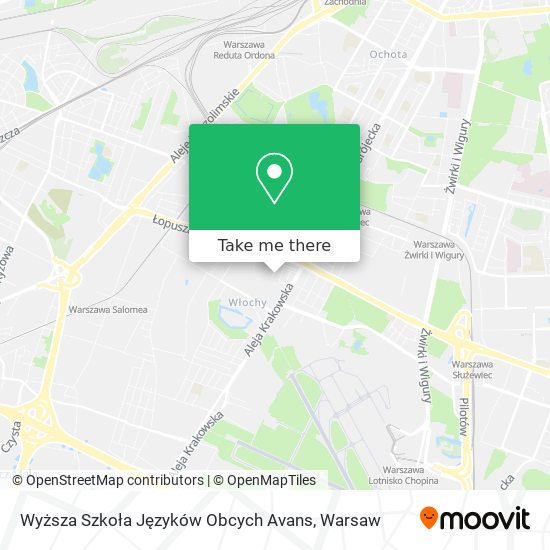 Wyższa Szkoła Języków Obcych Avans map