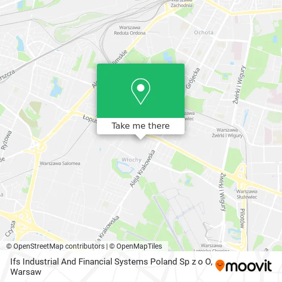 Карта Ifs Industrial And Financial Systems Poland Sp z o O