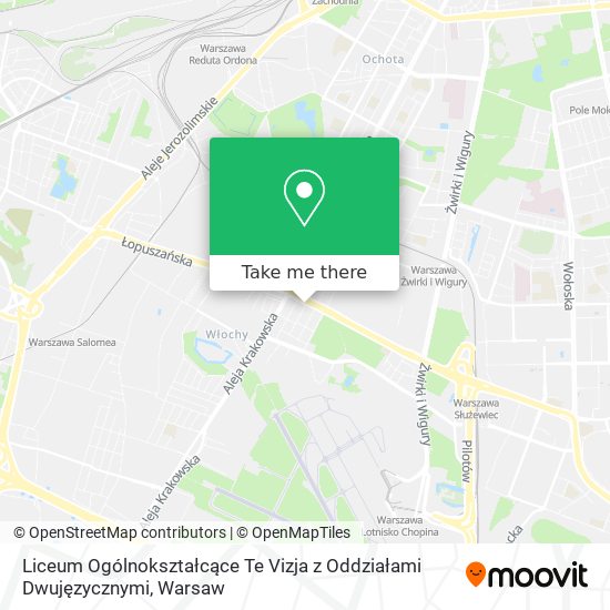 Liceum Ogólnokształcące Te Vizja z Oddziałami Dwujęzycznymi map