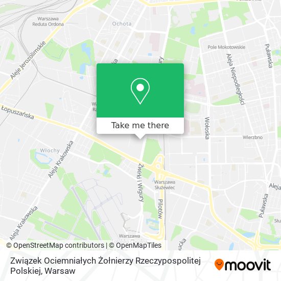 Związek Ociemniałych Żołnierzy Rzeczypospolitej Polskiej map