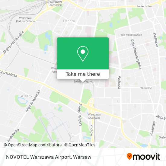 NOVOTEL Warszawa Airport map