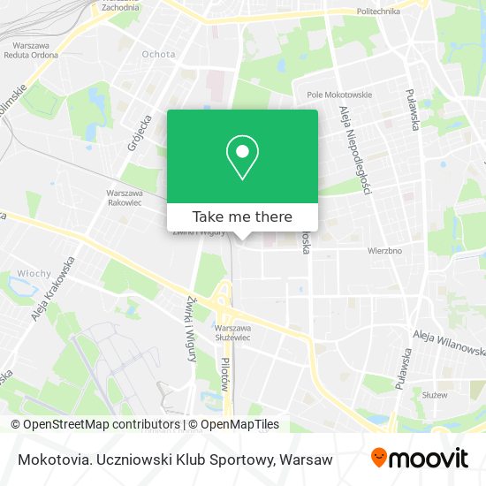 Mokotovia. Uczniowski Klub Sportowy map