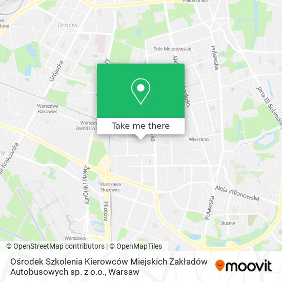 Ośrodek Szkolenia Kierowców Miejskich Zakładów Autobusowych sp. z o.o. map