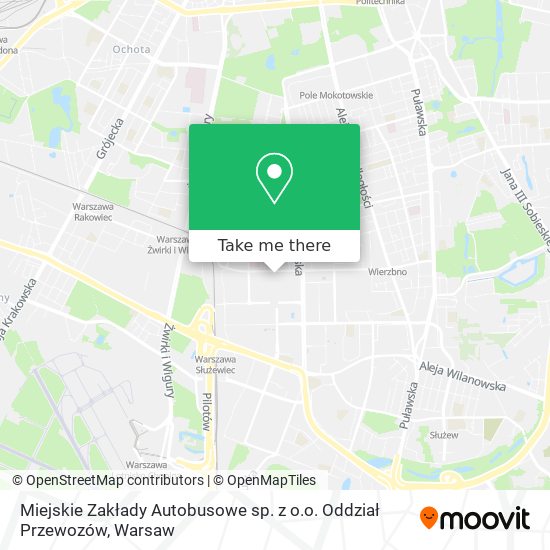 Карта Miejskie Zakłady Autobusowe sp. z o.o. Oddział Przewozów