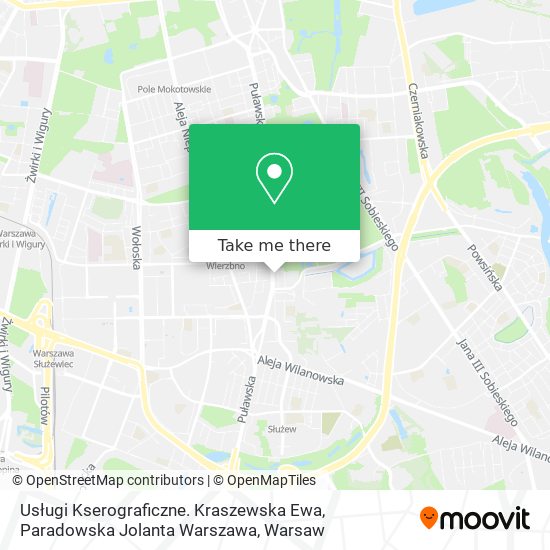 Usługi Kserograficzne. Kraszewska Ewa, Paradowska Jolanta Warszawa map