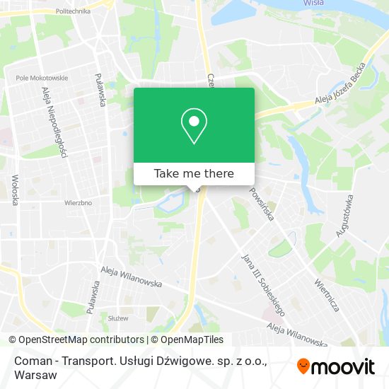Coman - Transport. Usługi Dźwigowe. sp. z o.o. map