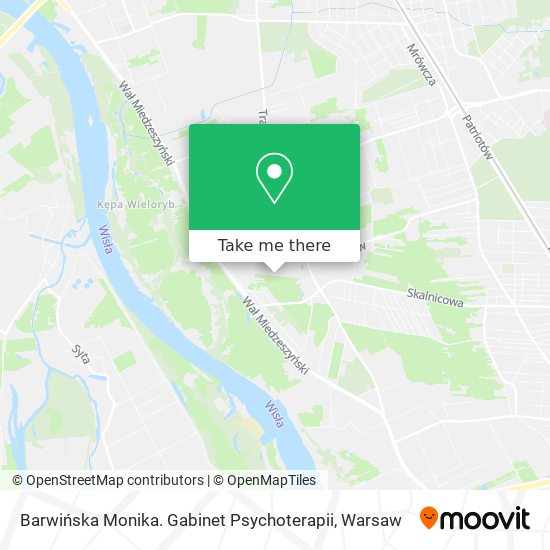 Barwińska Monika. Gabinet Psychoterapii map