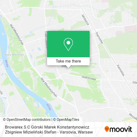 Browarex S C Górski Marek Konstantynowicz Zbigniew Mizieliński Stefan - Varsovia map