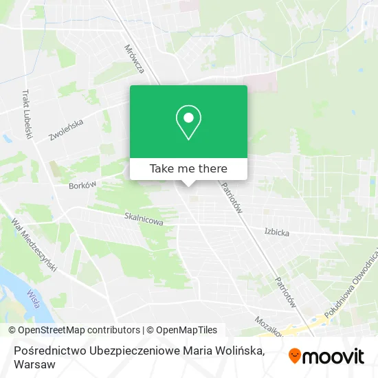 Карта Pośrednictwo Ubezpieczeniowe Maria Wolińska