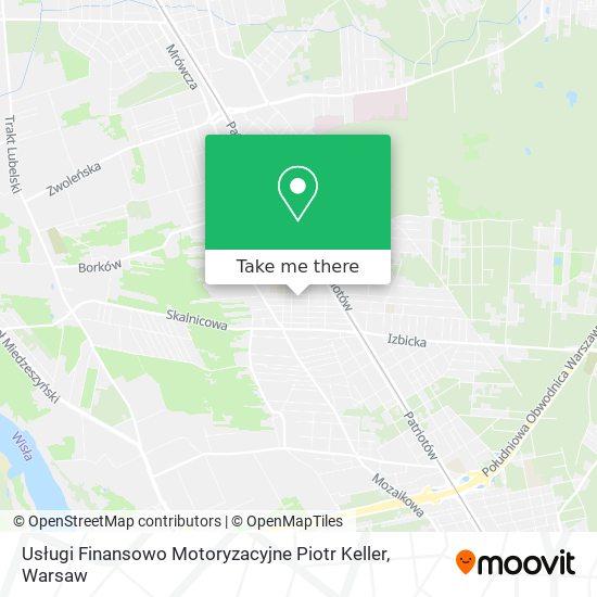 Usługi Finansowo Motoryzacyjne Piotr Keller map