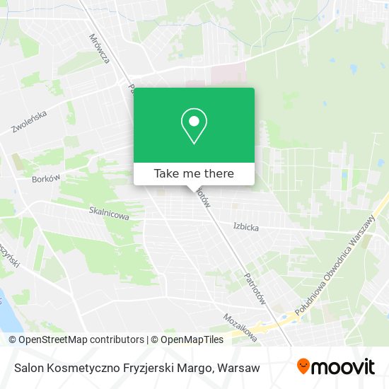 Карта Salon Kosmetyczno Fryzjerski Margo