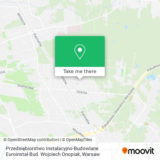 Карта Przedsiębiorstwo Instalacyjno-Budowlane Euroinstal-Bud. Wojciech Onopiak