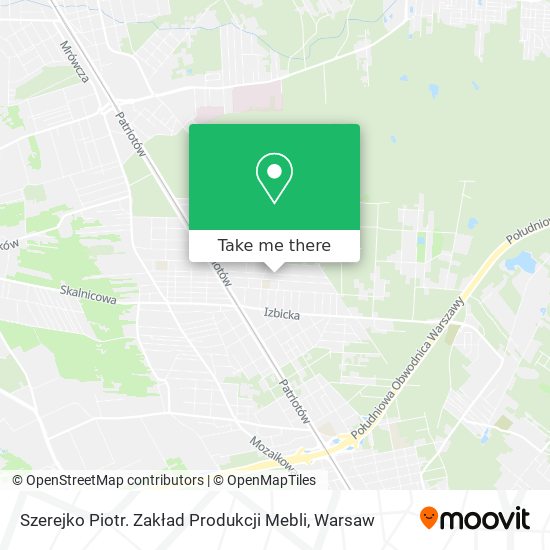 Szerejko Piotr. Zakład Produkcji Mebli map