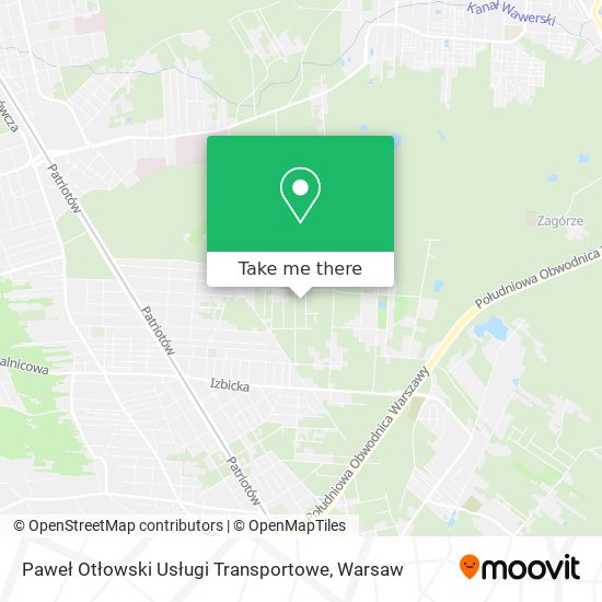 Paweł Otłowski Usługi Transportowe map